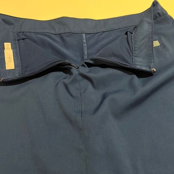 Lady Hagan Navy Blue Bon Voyage Nautical Zipper Golf Skort Size 12 - Picture 3 of 14